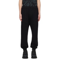 베르사체 Versace Black Embroidered Sweatpants 241404M190001