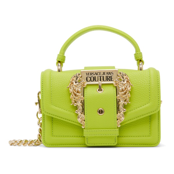 베르사체 베르사체 진 꾸뛰르 베르사체 Versace Jeans Couture Green Curb Chain Bag 231202F046009