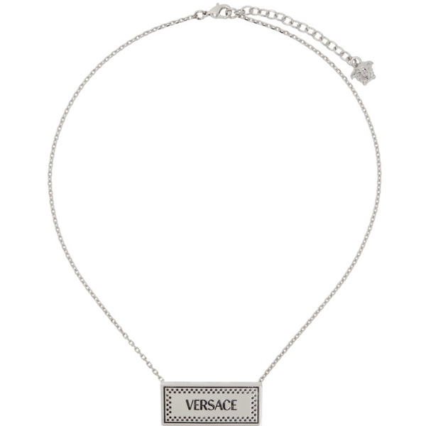 베르사체 베르사체 Versace Silver Large 90s Vintage Logo Necklace 241404M145030