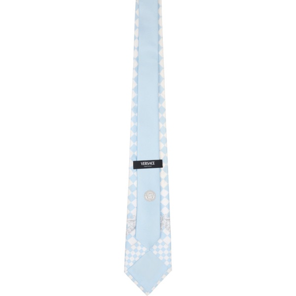 베르사체 베르사체 Versace Blue & White Shovel Tie 241404M158009