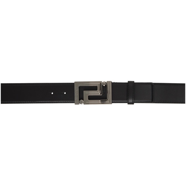 베르사체 베르사체 Versace Black Greca Leather Belt 241404M131002