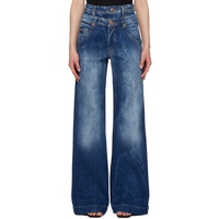 베르사체 진 꾸뛰르 베르사체 Versace Jeans Couture Indigo Wide Leg Jeans 241202F069011