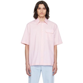 베르사체 Versace Pink Contrasto Shirt 241404M192033