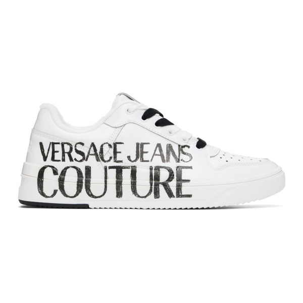 베르사체 베르사체 진 꾸뛰르 베르사체 Versace Jeans Couture White & Black Starlight Sneakers 241202M237009