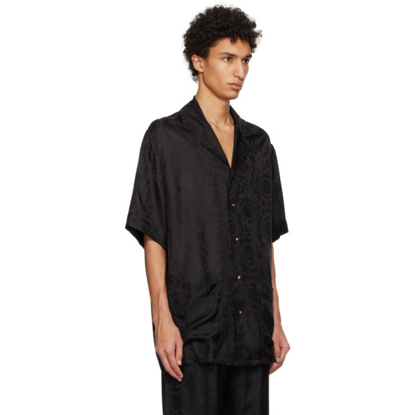 베르사체 베르사체 언더웨어 베르사체 Versace Underwear Black Barocco Pyjama Shirt 231653M218001