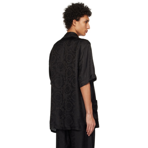 베르사체 베르사체 언더웨어 베르사체 Versace Underwear Black Barocco Pyjama Shirt 231653M218001