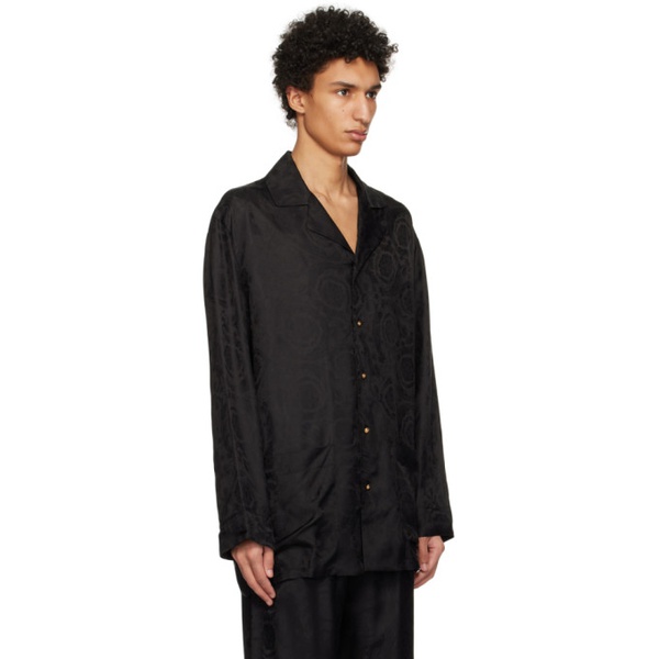 베르사체 베르사체 언더웨어 베르사체 Versace Underwear Black Barocco Pyjama Shirt 231653M218006