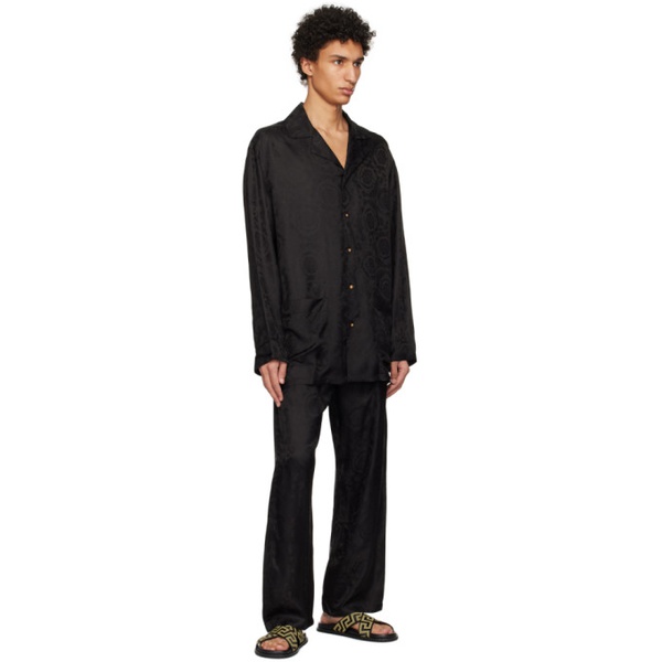 베르사체 베르사체 언더웨어 베르사체 Versace Underwear Black Barocco Pyjama Shirt 231653M218006
