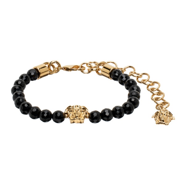 베르사체 베르사체 Versace Black & Gold Medusa Bracelet 241404M142049