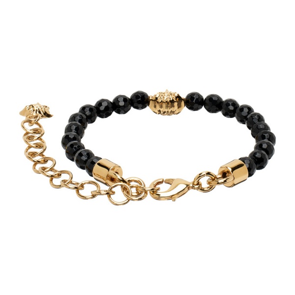 베르사체 베르사체 Versace Black & Gold Medusa Bracelet 241404M142049