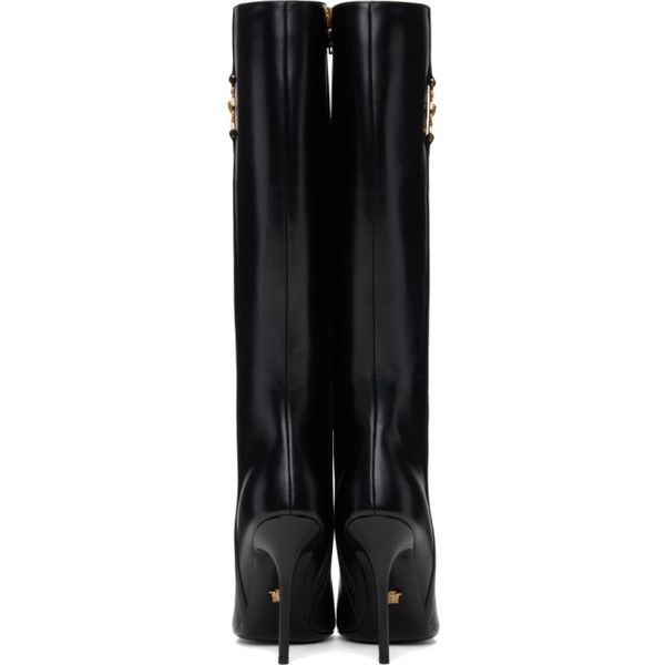 베르사체 베르사체 Versace Black Medusa 95 Knee-High Boots 241404F114000