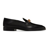 베르사체 Versace Black Leather Loafers 222404M231004