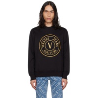 베르사체 진 꾸뛰르 베르사체 Versace Jeans Couture Black V-Emblem Sweatshirt 232202M204001