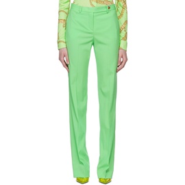 베르사체 Versace Green Medusa Trousers 221404F087000