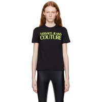 베르사체 진 꾸뛰르 베르사체 Versace Jeans Couture Black Crewneck T-Shirt 231202F110041