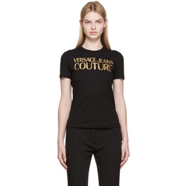 베르사체 진 꾸뛰르 베르사체 Versace Jeans Couture Black Printed T-Shirt 222202F110039