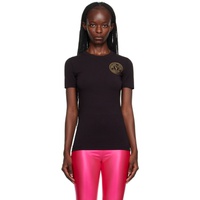 베르사체 진 꾸뛰르 베르사체 Versace Jeans Couture Black V-Emblem T-Shirt 232202F110029