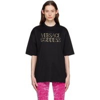 베르사체 Versace Black Oversized T-Shirt 231404F110008