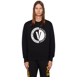 베르사체 진 꾸뛰르 베르사체 Versace Jeans Couture Black V-Emblem Sweatshirt 232202M204005
