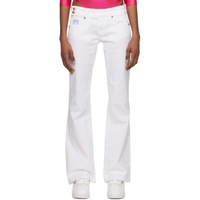베르사체 진 꾸뛰르 베르사체 Versace Jeans Couture White Five-Pocket Jeans 231202F069005