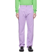 베르사체 Versace Purple Workwear Trousers 221404M191005