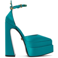 베르사체 Versace Blue Aevitas Pointy Platform Heels 222404F122067