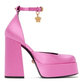 베르사체 Versace Pink Medusa Aevitas Platform Heels 231404F122011