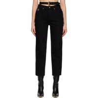 베르사체 진 꾸뛰르 베르사체 Versace Jeans Couture Black Baroque Buckle Jeans 231202F069008