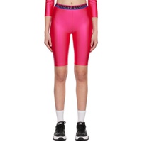 베르사체 진 꾸뛰르 베르사체 Versace Jeans Couture Pink Shiny Bike Shorts 231202F088006