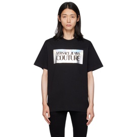 베르사체 진 꾸뛰르 베르사체 Versace Jeans Couture Black Printed T-Shirt 232202M213034