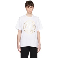 베르사체 진 꾸뛰르 베르사체 Versace Jeans Couture White V-Emblem T-Shirt 231202M213046