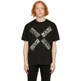 베르사체 진 꾸뛰르 베르사체 Versace Jeans Couture Black Cross T-shirt 222202M213059