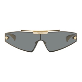 베르사체 Versace Gold Medusa Horizon Sunglasses 242404F005016