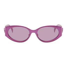 베르사체 Versace Pink La Medusa Oval Sunglasses 241404F005066