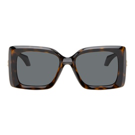 베르사체 Versace Brown Medusa Plaque Irregular Sunglasses 242404F005035