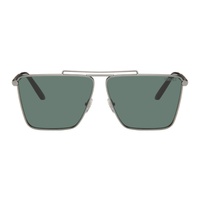 베르사체 Versace Gunmetal Aviator Sunglasses 242404M134005