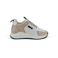 베르사체 Versace Pink and White Calf Leather Sneakers 7182464057476