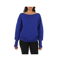 빅토리아 베컴 Victoria Beckham Ladies Sweaters Blue One Shoulder Sweater KNTVV 086 PAW18 Lapis