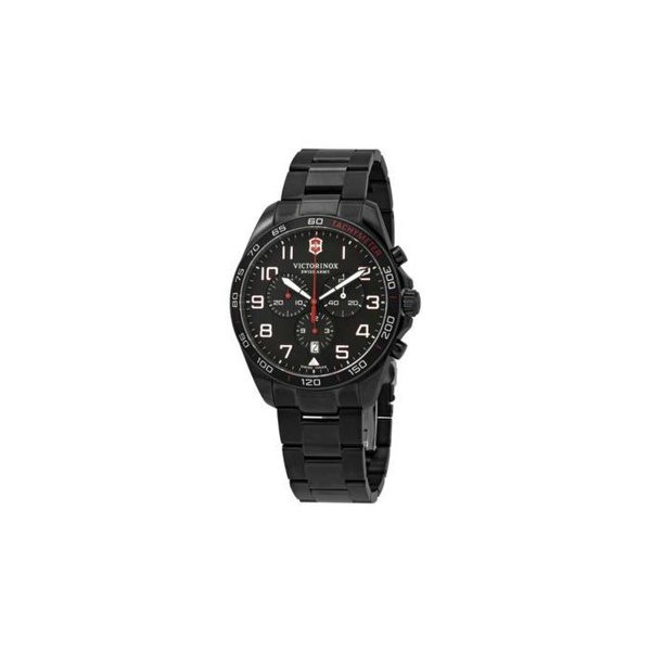 빅토리아녹스 Victorinox Swiss Army MEN'S FieldForce Sport Chronograph Stainless Steel Black Dial Watch 241890