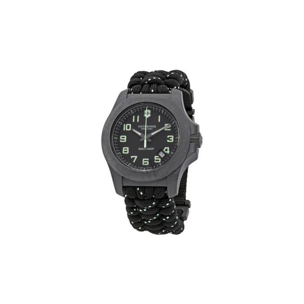 빅토리아녹스 Victorinox Swiss Army MEN'S I.N.O.X. Textile Black Dial Watch 241859