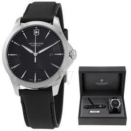Victorinox Swiss Army MEN'S Alliance Leather Black Dial Watch 241904.1