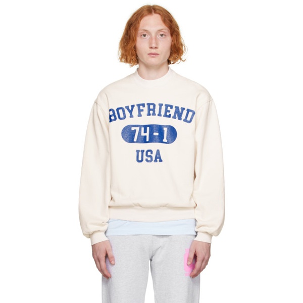  Video Store Apparel 오프화이트 Off-White Boyfriend Sweatshirt 232978M204001