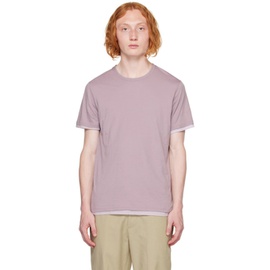 빈스 Vince Purple Double Layer T-Shirt 222875M213021