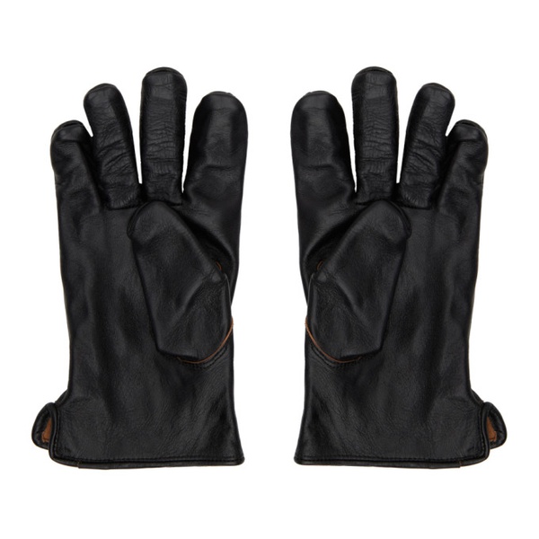  비즈빔 Visvim Black Leather Gloves 241487M135001