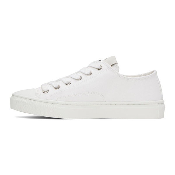 비비안 웨스트우드 Vivienne Westwood White Plimsoll 2.0 Sneakers 232314F128004