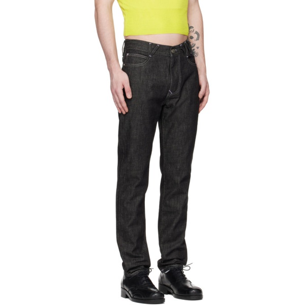  비비안 웨스트우드 Vivienne Westwood Black Tapered Jeans 231314M186001