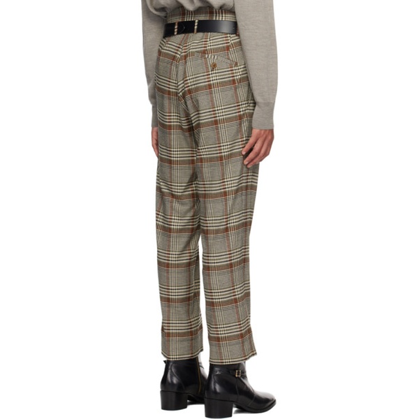  비비안 웨스트우드 Vivienne Westwood Beige & Brown C루이 RUISE Trousers 232314M191010