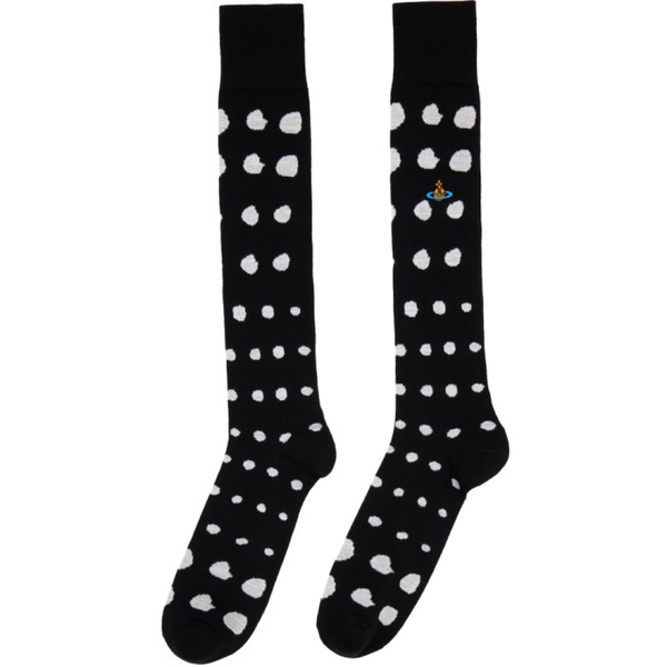  비비안 웨스트우드 Vivienne Westwood Black Dots Socks 232314M220011