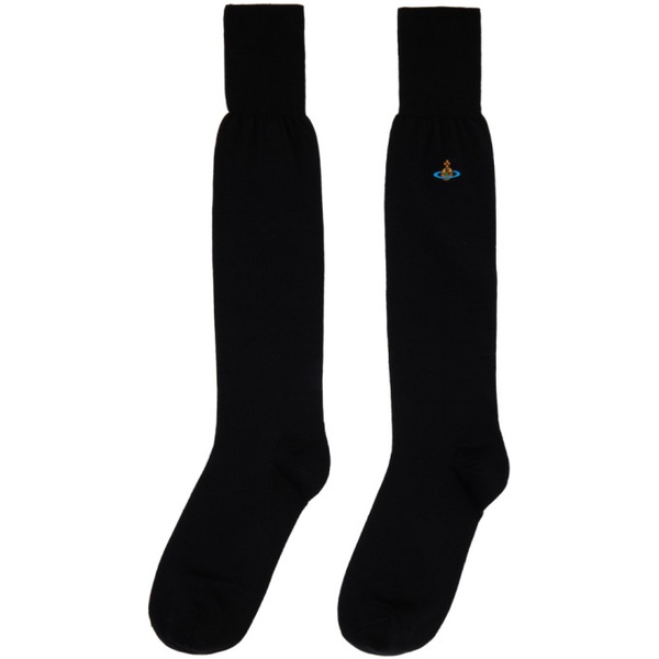  비비안 웨스트우드 Vivienne Westwood Black Uni Sock 232314M220000