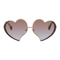 비비안 웨스트우드 Vivienne Westwood Gold & Tortoiseshell Lovelace Sunglasses 241314F005013